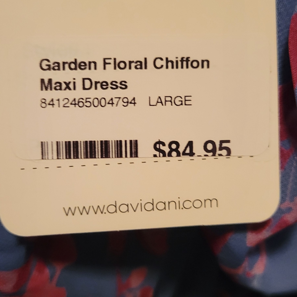 Elegant Floral Off-Shoulder Blue Maxi Dress - Picture 2 of 3